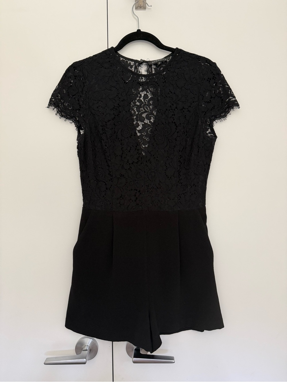 Black Lace Short Romper